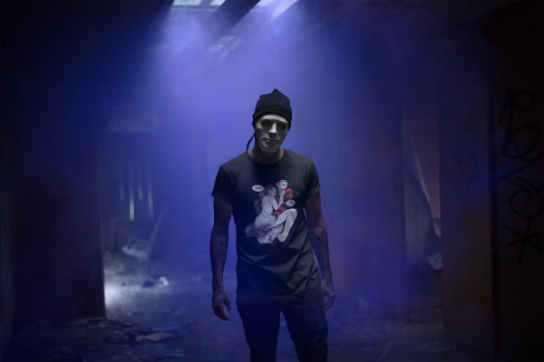 mockup-of-a-man-wearing-a-t-shirt-and-a-white-halloween-mask-23120 mockup-of-a-man-wearing-a-t-shirt-and-a-white-halloween-mask-23120