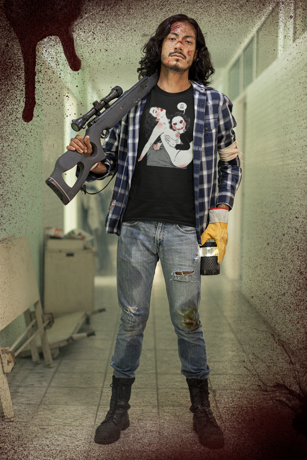 t-shirt-mockup-featuring-a-zombie-apocalypse-survivor-at-an-abandoned-hospital-m15767 t-shirt-mockup-featuring-a-zombie-apocalypse-survivor-at-an-abandoned-hospital-m15767