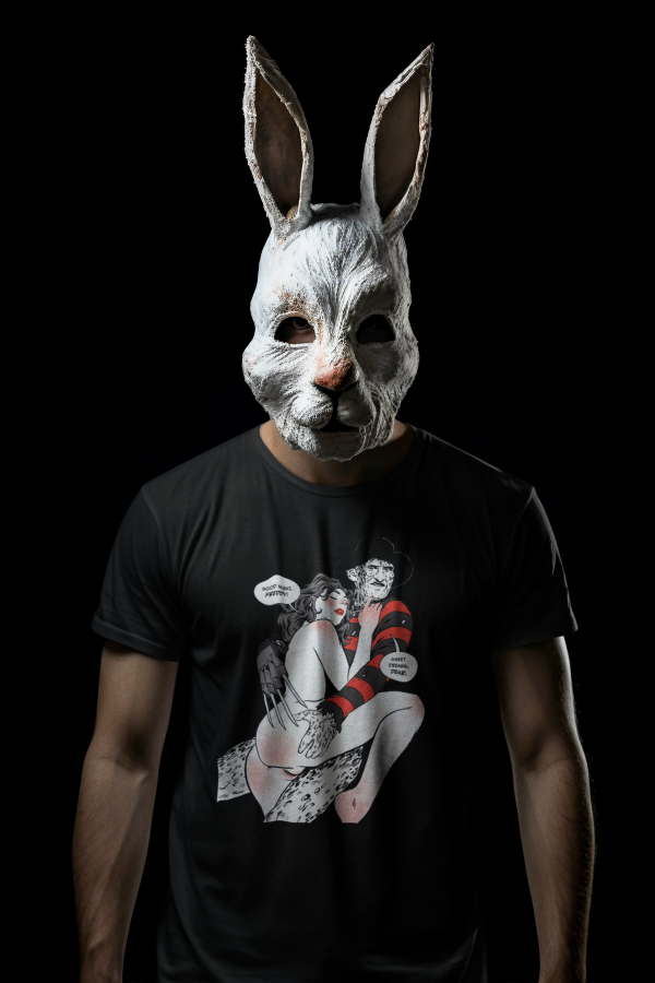 t-shirt-mockup-featuring-an-ai-created-man-wearing-a-spooky-donnie-darko-inspired-mask-m36171 t-shirt-mockup-featuring-an-ai-created-man-wearing-a-spooky-donnie-darko-inspired-mask-m36171