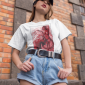 mockup-of-a-chic-woman-wearing-a-unisex-tee-looking-down-at-the-camera-22952