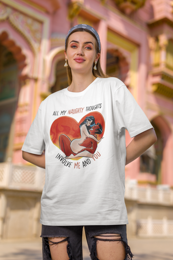 mockup-of-a-smiling-woman-wearing-an-oversized-t-shirt-and-ripped-jeans-m34620