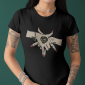 tattooed-girl-mockup-standing-while-wearing-a-round-neck-tee-against-a-solid-color-background-a17178