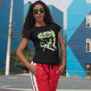 tee-mockup-of-a-bold-woman-with-sunglasses-by-some-apartment-complex-27343